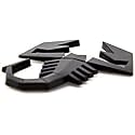 OAN 3D Chrome Emblem Automotive Car, Bike Badges Logo Self Adhesive Sticker (Scorpion, Black)
