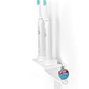 OAPRIRE Electric Toothbrush Holder for Bathroom, Acrylic Electric Toothbrush Holder Wall Mounted Come with Cable Organizer, Saving Space and Convenient Charging - White
