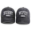 OASCUVER 2PCS Est 2026 Hubby and Wifey Hats Set for Bridal Shower Gifts
