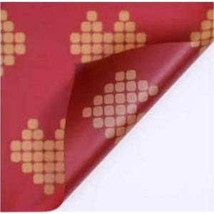 oasis 20 sheets korean style transparent waterproof premium bouquet wrapping sheet 58 cm x 58 cm  red pixel heart design flower wrapping sheet  elegant packaging for bouquets gift wrapping and more