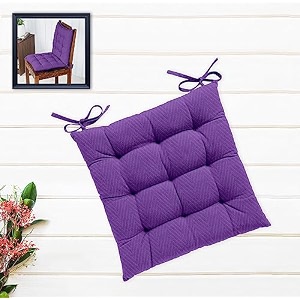 cotton shell  mixfiber filled multipurpose chair cushionpad with ties - pack of 1 40x40cm - 1634x1634 royal lilac