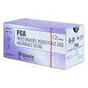 Oasis Vet PGA (Polyglycolic Acid) Surgical Suture, 4-0, (FS-2) 3/8 19mm Reverse Cutting Needle, 75cm, 12/Box, Veterinary Use