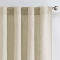 jinchan Lined Linen Curtains Privacy Back Tab
