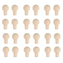 24pcs Drawer Door Handle Mini House Wood Doll Houses Wooden Knobs Doll House Miniature Scene Model Dolls House Living Room Set DIY Wooden Handles for Mini House Wood Mini Furniture