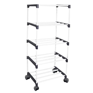 obbo foldable multipurpose portable shoe rack for home storage easy to move amp assemble durable shoe rack organizer for bedroom living room entryway - 5 layer