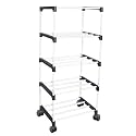 OBBO Foldable Multipurpose Portable Shoe Rack for Home Storage, Easy to Move &amp; Assemble Durable Shoe Rack Organizer for Bedroom, Living Room, Entryway - 5 Layer