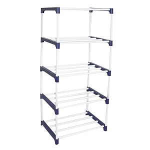 obbo -foldable portable shoe rack for home storage easy to move amp assemble durable organizer for home shoesfolding shoe rack for bedroom living roomentryway-5 layer