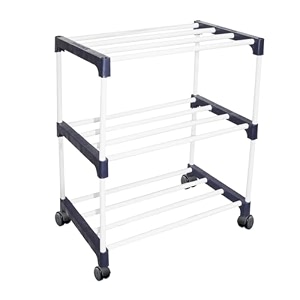 obbo trendy multipurpose portable shoe rack for home storage easy to move amp assemble durable organizer for bedroom living room entryway - 3 layer