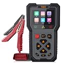 OBD2 Scanner and Battery Tester, 2-in-1 Car Diagnostic Tool, Check Engine Code Reader, 12V Battery Analyzer, Relay Tester, Fuel Injector Tester for Heavy Duty Truck, T400