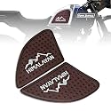 OBEROI'S TRADERS Anti Slip Silicone Tank Pad/Thai Pad Waterproof Sticker for Royal Enfield Himalayan (Brown)