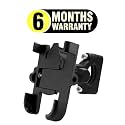 OBEROI'S TRADERS CNC Metal Bike Handle Mount Holder | Mobile Phone Holder Navigation 360 Degree Rotation Handlebar Cradle for All Smartphones Bicycle, Motorcycle, Scooty (Black)