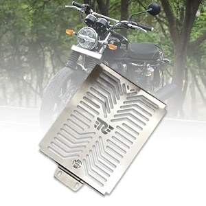 oberoi39s traders stainless steel interceptor 650  continental gt 650 bike radiator protector grillcover guard
