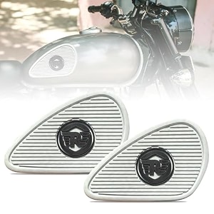 oberoi39s traders universal bullet bike anti slip silicone tank padthai pad waterproof sticker for royal enfield all models r-yellow