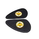OBEROI'S TRADERS Universal Bullet Bike Anti Slip Silicone Tank Pad/Thai Pad Waterproof Sticker for Royal Enfield All Models (R-Yellow)