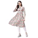 OBF Women39s Rayon Printed Anarkali Kurti_Multicolour