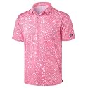 Obla Men's Golf Polo Shirts Print Short Sleeve Dry Fit Collared Shirt