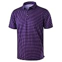 Obla Men's Golf Polo Shirts Print Short Sleeve Dry Fit Collared Shirt