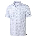 Obla Men's Golf Polo Shirts Print Short Sleeve Dry Fit Collared Shirt