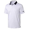 Obla Men's Golf Polo Shirts Print Short Sleeve Dry Fit Collared Shirt