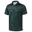 Obla Men's Golf Polo Shirts Print Short Sleeve Dry Fit Collared Shirt