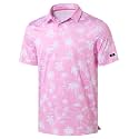 Obla Men's Golf Polo Shirts Print Short Sleeve Dry Fit Collared Shirt