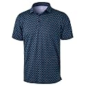 Obla Men's Golf Polo Shirts Print Short Sleeve Dry Fit Collared Shirt