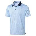 Obla Men's Golf Polo Shirts Print Short Sleeve Dry Fit Collared Shirt