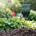 Oblivion 3-in-1 Solar Soil PH Testing Meter – Moisture, Light & Temperature Sensor for Garden, Farm, Lawn and Hydroponics with LCD Display, Acidity Analyzer for Plants, Outdoor Gardening Tools