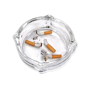 oblivion glass brunswick crystal quality cigar cigarette ashtray round tabletop for home office indoor outdoor home dcor