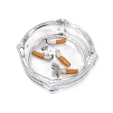 Oblivion Glass Brunswick Crystal Quality Cigar Cigarette Ashtray Round Tabletop for Home Office Indoor Outdoor Home Décor