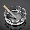 Oblivion Glass Classic Crystal Quality Cigar Cigarette Ashtray Round Tabletop for Home Office Indoor Outdoor Home Décor