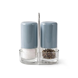 oblivion spice box 2 pcs  salt amp pepper dispenser set  acrylic seasoning shaker with sleek containers design  bpa-free amp reusable easy grip seasoning jars for kitchen amp dining tables amp restaurants