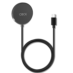 oboe charging dock compatible with samsung galaxy watch 5 40mm  galaxy watch 5 44mm  galaxy watch 5 pro 45mm fast charger adapter type-c charger cable black