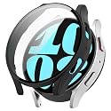 OBOE Screen Protector Case 40mm Cover Compatible with Samsung Galaxy Watch 6 40mm Watch (Black) [Watch NOT Included]