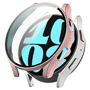 oboe screen protector case 44mm cover compatible with samsung galaxy watch 6 44mm watch pink watch not included