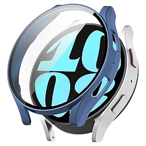 oboe screen protector case 44mm cover compatible with samsung galaxy watch 6 44mm watch royal blue watch not included