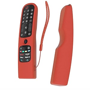 oboe silicone protective case for lg magic remote 2021-2023 with remote loop orange