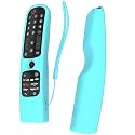 Oboe Silicone Protective Case for LG AN-MR21GA (2021), MR22GA (2022), MR23GA (2023) Magic Remote With Loop (Glow in Dark Blue) [Remote NOT Included]