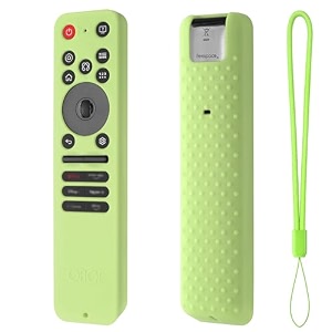 oboe silicone tv remote cover compatible with lg smart tv remote lg mr25ga full wrap protective case with lanyard e-glow in dark green remote not included