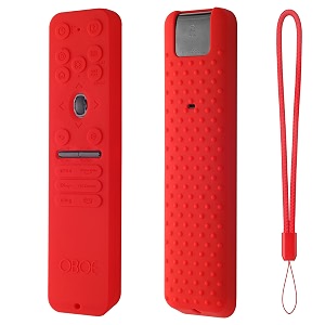 oboe silicone tv remote cover compatible with lg smart tv remote lg mr25ga key cover protective case with lanyard g-red remote not included