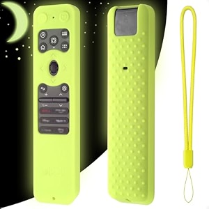 oboe silicone tv remote cover compatible with lg smart tv remote lg mr25ga half wrap protective case with lanyard f-glow in dark green remote not included