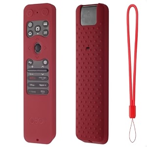 oboe silicone tv remote cover compatible with lg smart tv remote lg mr25ga half wrap protective case with lanyard f-wine red remote not included