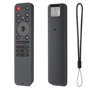 oboe silicone tv remote cover compatible with lg smart tv remote lg mr25ga full wrap protective case with lanyard e-dark grey remote not included