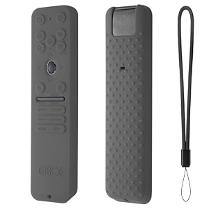 oboe silicone tv remote cover compatible with lg smart tv remote lg mr25ga key cover protective case with lanyard g-dark grey remote not included