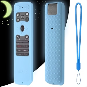 oboe silicone tv remote cover compatible with lg smart tv remote lg mr25ga half wrap protective case with lanyard f-glow in dark blue remote not included