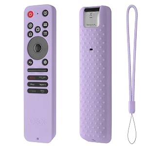 oboe silicone tv remote cover compatible with lg smart tv remote lg mr25ga full wrap protective case with lanyard e-lavender purple remote not included