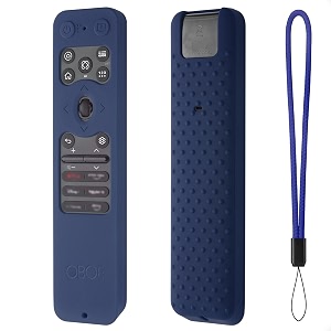 oboe silicone tv remote cover compatible with lg smart tv remote lg mr25ga half wrap protective case with lanyard f-dark blue remote not included