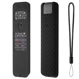oboe silicone tv remote cover compatible with lg smart tv remote lg mr25ga half wrap protective case with lanyard f-black remote not included