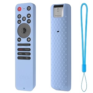 oboe silicone tv remote cover compatible with lg smart tv remote lg mr25ga full wrap protective case with lanyard e-glow in dark blue remote not included