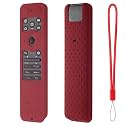 Oboe Silicone Tv Remote Cover Compatible with LG Smart TV Remote LG MR25GA Half Wrap Protective Case with Lanyard (F-Wine Red) [Remote NOT Included]